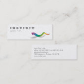 Lange schokgolf (regenboog) mini visitekaartje (Voorkant / Achterkant)