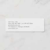 Lange schokgolf (regenboog) mini visitekaartje (Achterkant)