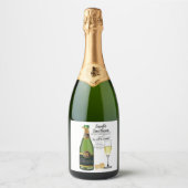 lange service award pensioen cadeau baas Sparkling Sparkling Wijnetiket (Voorkant)