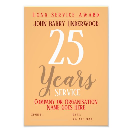 Lange servicetoekenplaatfotoafdrukken foto afdruk (Voorkant)