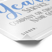 Lange servicetoekenplaatfotoafdrukken foto afdruk (Hoek)