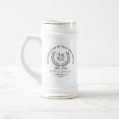 Lange servicewaardering op maat bierpul (Links)