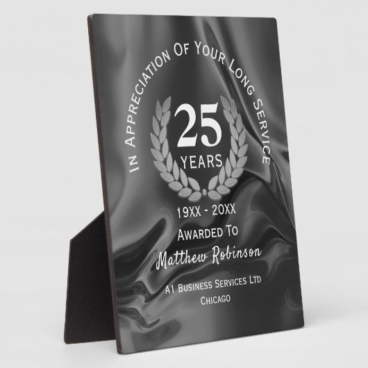 Lange servicewaardering op maat fotoplaat (Zijkant)