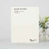 Lange Shofar - natuurlijk Briefhoofd Ontwerp (Staand voorkant)