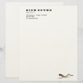 Lange Shofar - natuurlijk Briefhoofd Ontwerp (Voorkant / Achterkant)