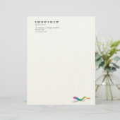 Lange Shofar - regenboog Briefhoofd Sjabloon (Staand voorkant)