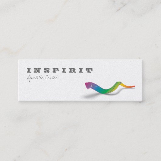 Lange Shofar (regenboog) Mini Visitekaartje (Voorkant)