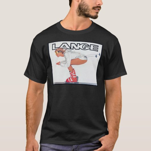 Lange Ski Girl Poster T-shirt (Voorkant)
