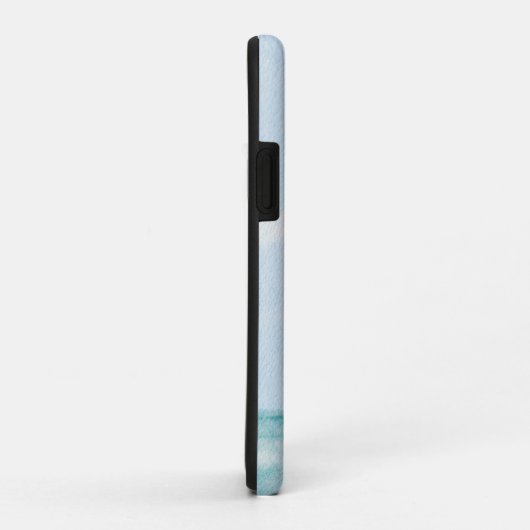 Lange skinny verweerde grijze strandhut waterverf Case-Mate iPhone case (Achterkant/rechts)