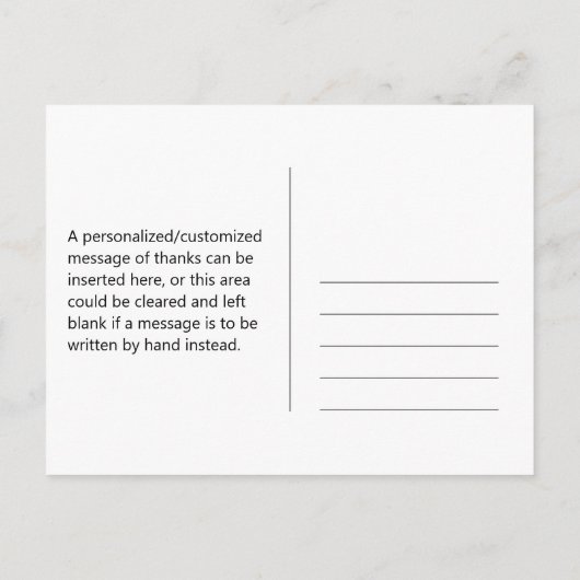 Lange staande vogel in de buurt van katstaarten, " briefkaart (Achterkant)