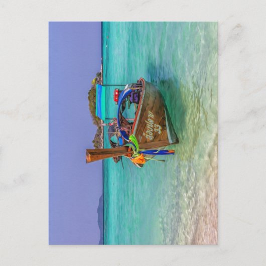 Lange staartboot, Koh Lipe, Thailand Briefkaart (Voorkant)