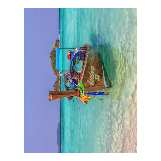 Lange staartboot, Koh Lipe, Thailand Foto Afdruk (Voorkant)