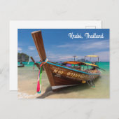Lange staartboot, Krabi, Thailand Feestdagenkaart (Voorkant / Achterkant)