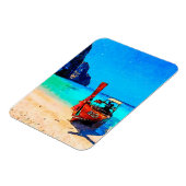 Lange staartboot op het Thaise strand Magneet (Linkerzijde)