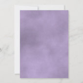 Lange Stemmed Lavender Paars Roos Elegant Wedding Kaart (Achterkant)