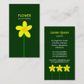 Lange stengel Bloem II - DK Groen Visitekaartje (Voorkant / Achterkant)