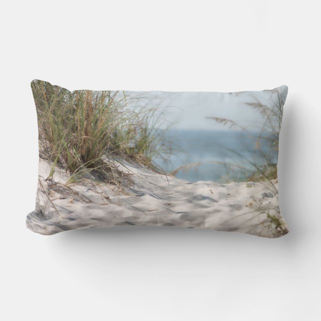 Lange strandkussen. kussen (Voorkant)