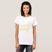 Lange T-Shirt Golden rekwaluw voor vrouwen (Voorkant volledig)