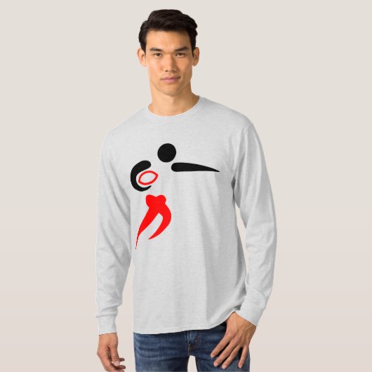 Lange T-Shirt hoes van Mannen met loopnaald van fo (Voorkant volledig)