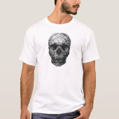 Lange T-shirt met schedelglazen effect (Voorkant)
