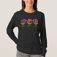 Lange T-Shirt - POP ART-SKULLS