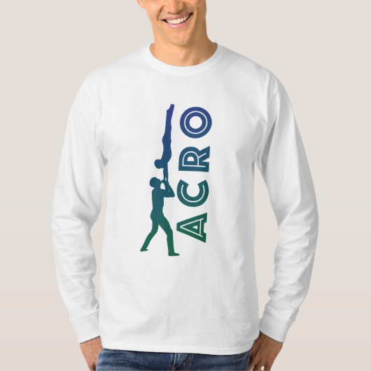 Lange T-shirt van Acro-Mannen (Voorkant)