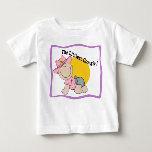 Lange T-shirt van de kleinste Cowgirl Baby (Voorkant)