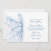 Lange tak New Jersey Elegante bruiloft Kaart (Voorkant)