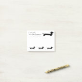 Lange teckel Grappige tekening Post-it® Notes (Op bureau)