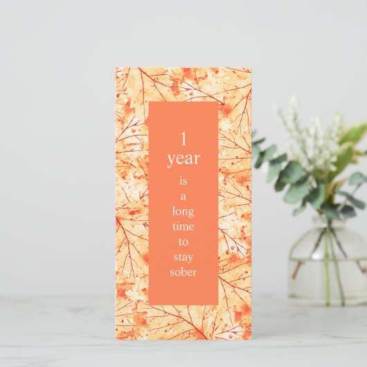 Lange tijd om het Jubileum van de Sober Sobriety t Kaart (Staand voorkant)