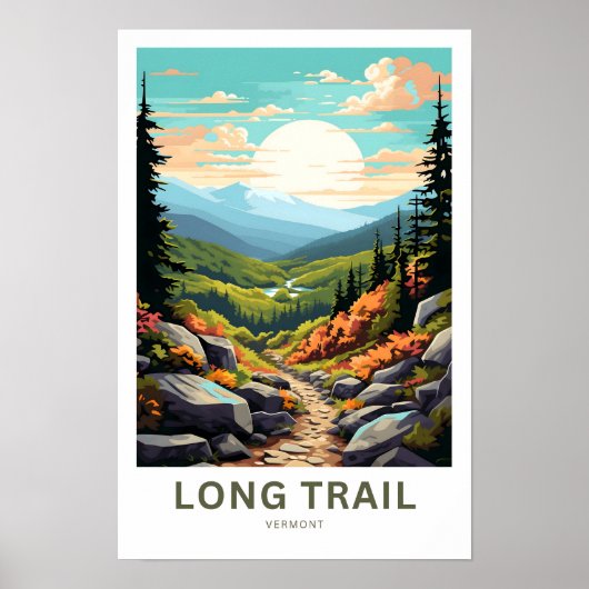 Lange Trail Vermont Travel Print (Voorkant)