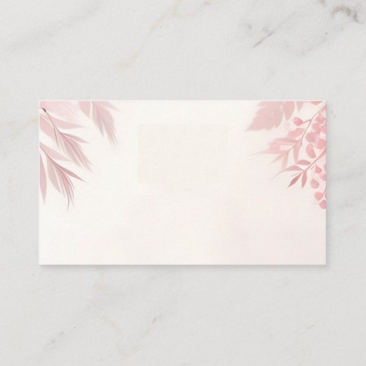 Lange Tulle Regal Glam Blush Roze Vrijgezellenfees Informatiekaartje (Achterkant)