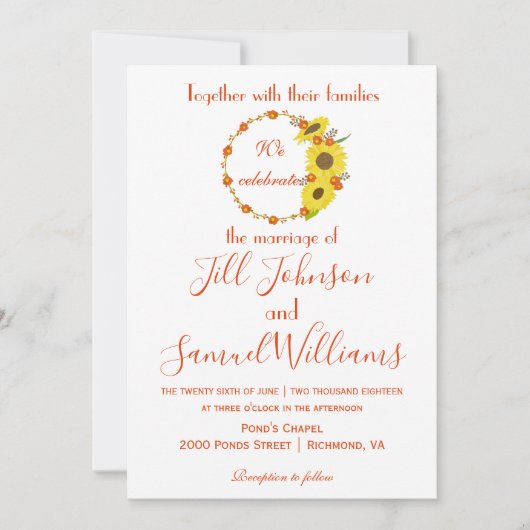 Lange uitnodiging voor het houden van bloemen voor (Voorkant)