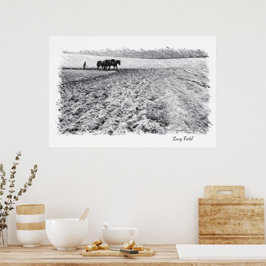 Lange veldenmuurkunst poster (Keuken)