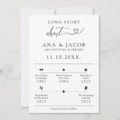 Lange verhaal korte Relatie tijdlijn infographic Save The Date (Voorkant)