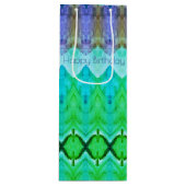 Lange verjaardagscadeauzak in Paarse en Blues Wijn Cadeautas (Voorkant)