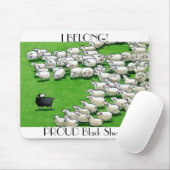 Lange verloren lamp: PROUD Black Sheep Mousepad Muismat (Met muis)