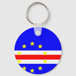 Lange vlag van Kaapverdië Sleutelhanger