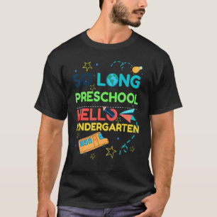 Lange voorschoolse Hallo Kindergarten Prek Graduat T-shirt