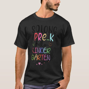 Lange voorschoolse Hallo Kindergarten Prek Graduat T-shirt