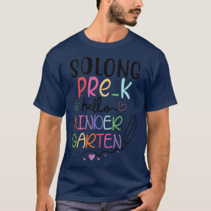 Lange voorschoolse Hallo Kindergarten, prek T-shirt
