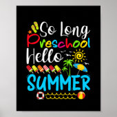 Lange voorschoolse Hallo zomerdag op school. Poster (Voorkant)