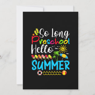 Lange voorschoolse Hallo zomerdag op school. Save The Date