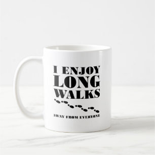 Lange wandelingen ver van iedereen uit Funny Mok