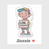 Lange weekend meme stijl sticker (Vel)