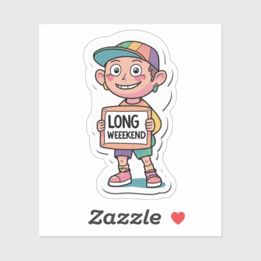 Lange weekend meme stijl sticker (Vel)