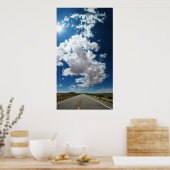 Lange weg, lange wolken poster (Keuken)