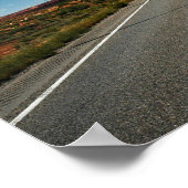 Lange weg, lange wolken poster (Hoek)
