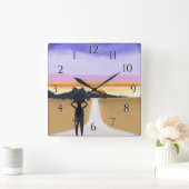 Lange weg naar achteren vierkante klok (Huis)