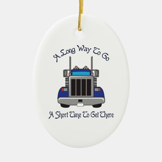 LANGE WEG OM TE GAAN KERAMISCH ORNAMENT (Voorkant)